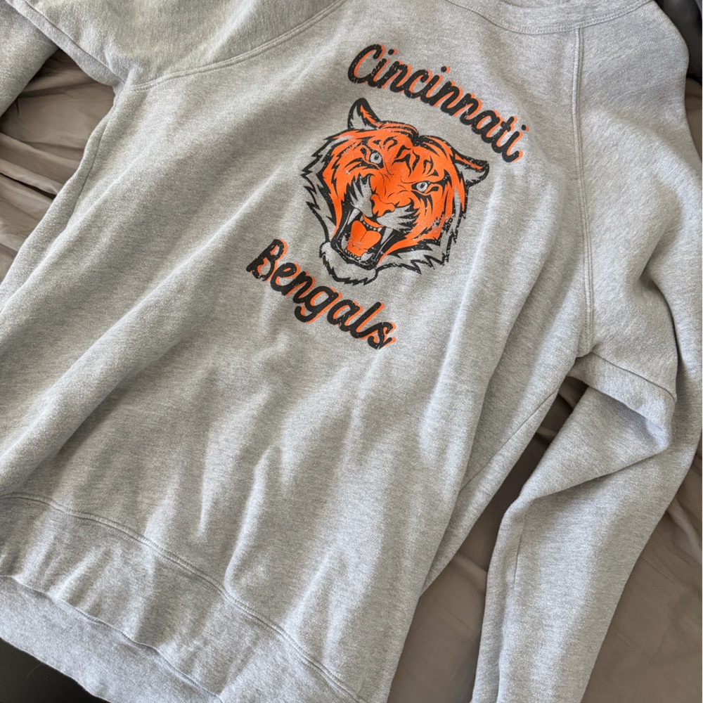 Bella+Canvas Gray Fleece Sweatshirt Cincinnati Bengals